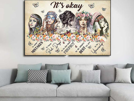 Hot - Hippie Gypsy Girls It's Okay To Make Mistake To Have Bad Day To Be Less Than Perfect poster