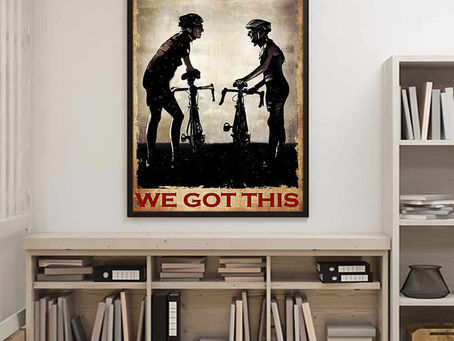 New - Cyclist Couple You and me we got this poster, canvas
