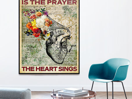 Buy - Music is the prayer the heart sings poster, canvas
