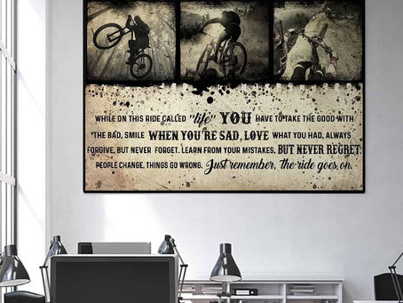 Buy - Cyclist Movie While On This Ride Called Life Just Remember This Ride Goes On poster, canvas