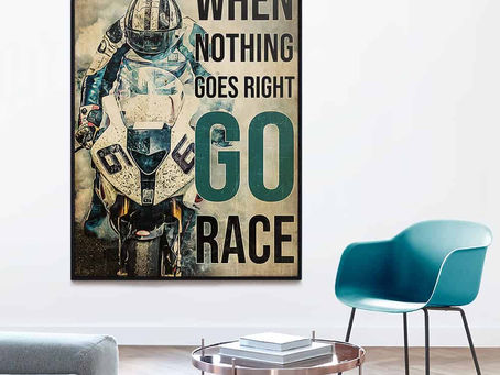 Best - When nothing goes right go race poster, canvas