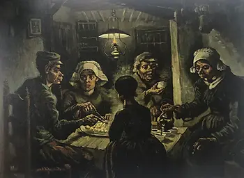 Vincent van Gogh’s The Potato Eaters, painted in 1885.