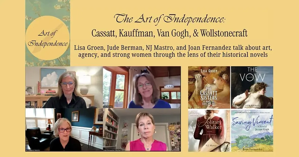 Four authors and their book covers