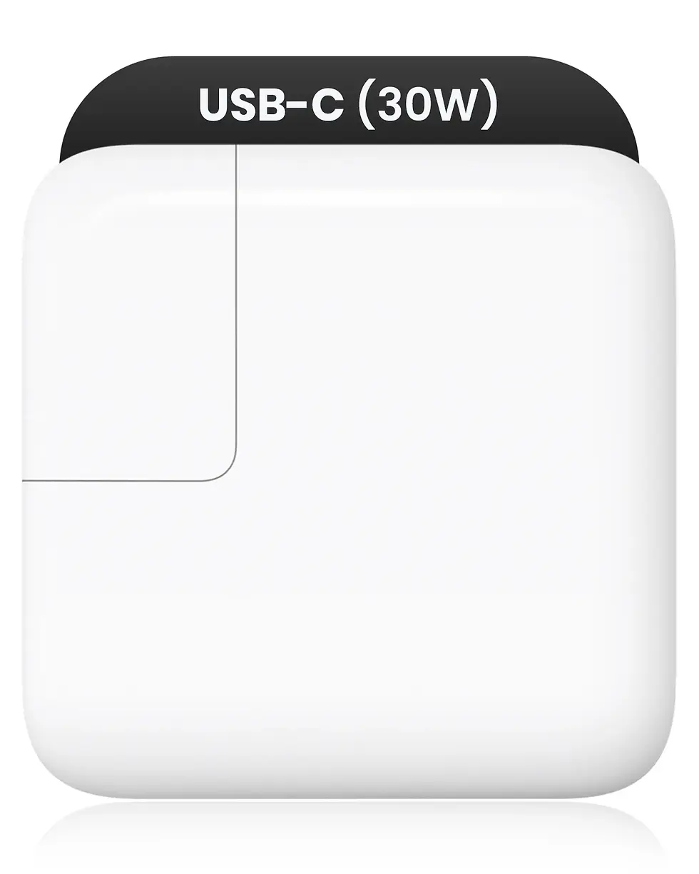 30W USB-C power adapter for iPhone iPad Apple Watch and MacBook available at ThrifTech Canada