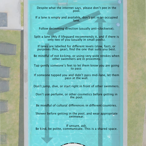 Pool lane etiquette swimming