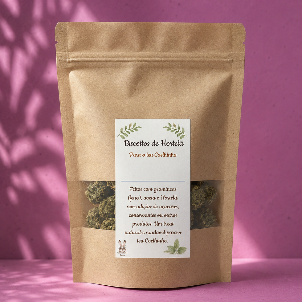 biscoitos naturais de hortelã para coelhos mademoisele lapin