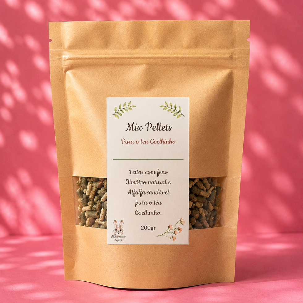 mix de pellets naturais de timóteo e alfalfa para coelhos mademoisele lapin