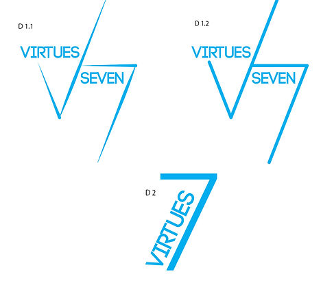 V7 Martial Arts logo concepts, designed by Hannah Kroese, HK Creative, graphic designer in Moscow Idaho