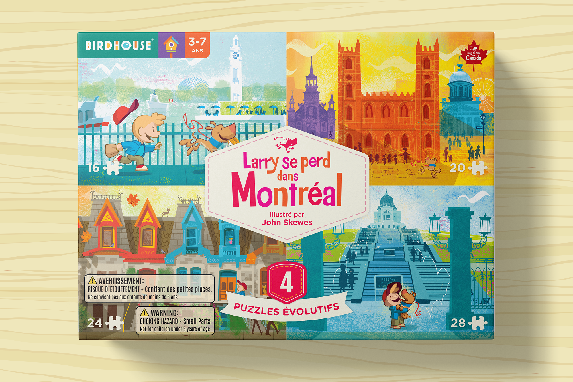 Larry se perd dans Montréal - 4 puzzles évolutifs