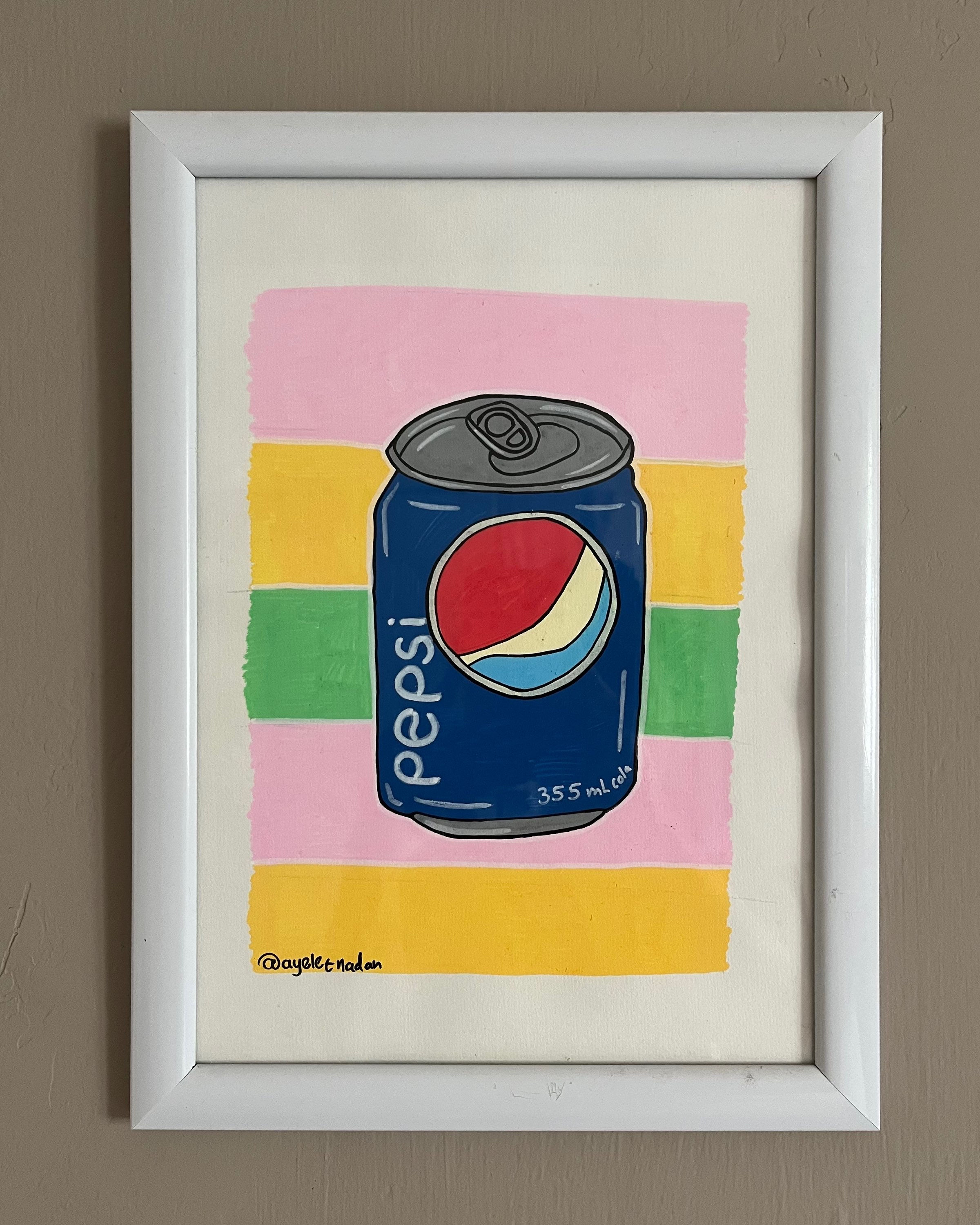 פפסי אקריליק על נייר