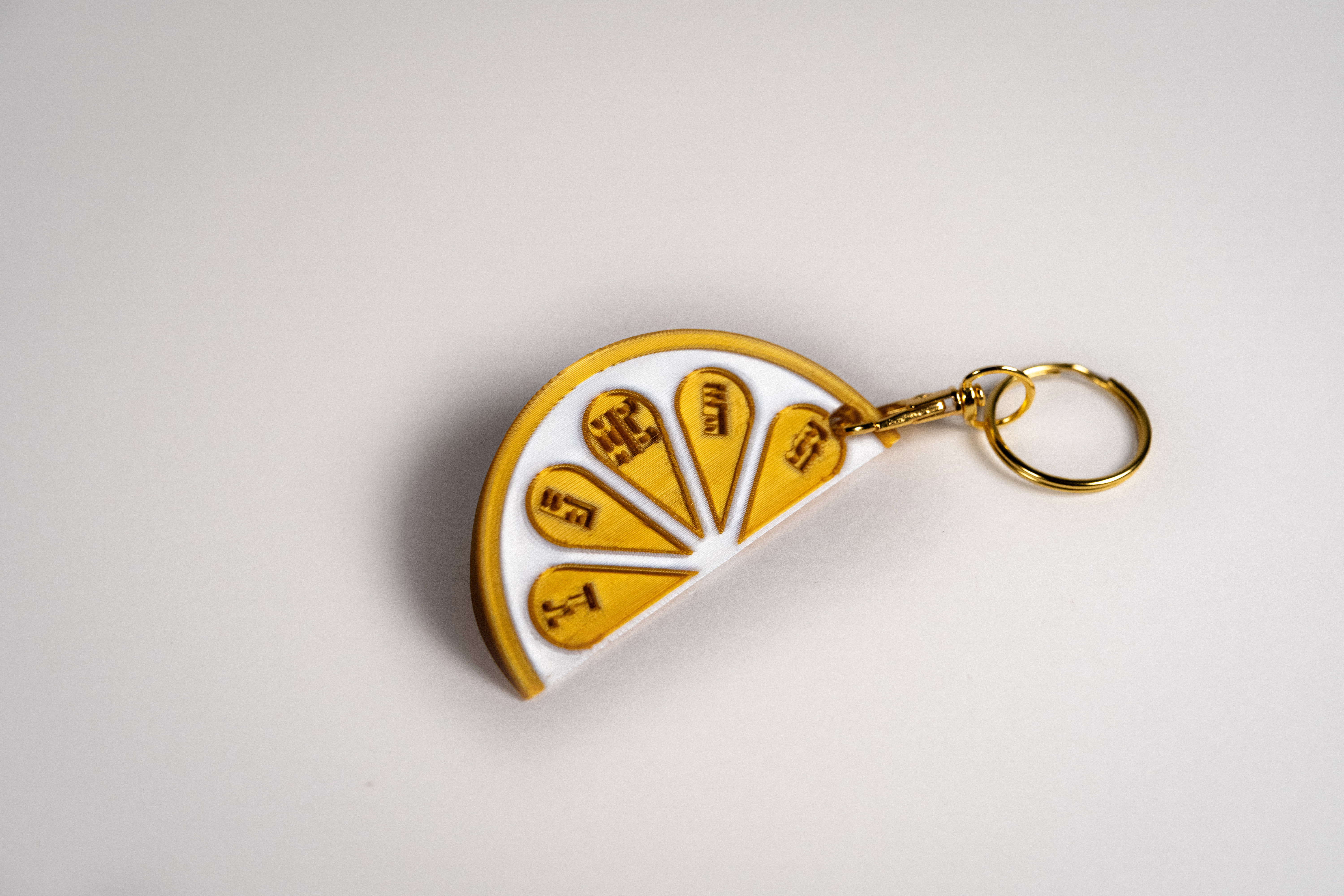 Lemon Wedge Keychain