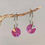 Miniature : Boucles d'oreilles rond violet holographiques 