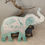Miniature : Pancarte éléphant turquoise 