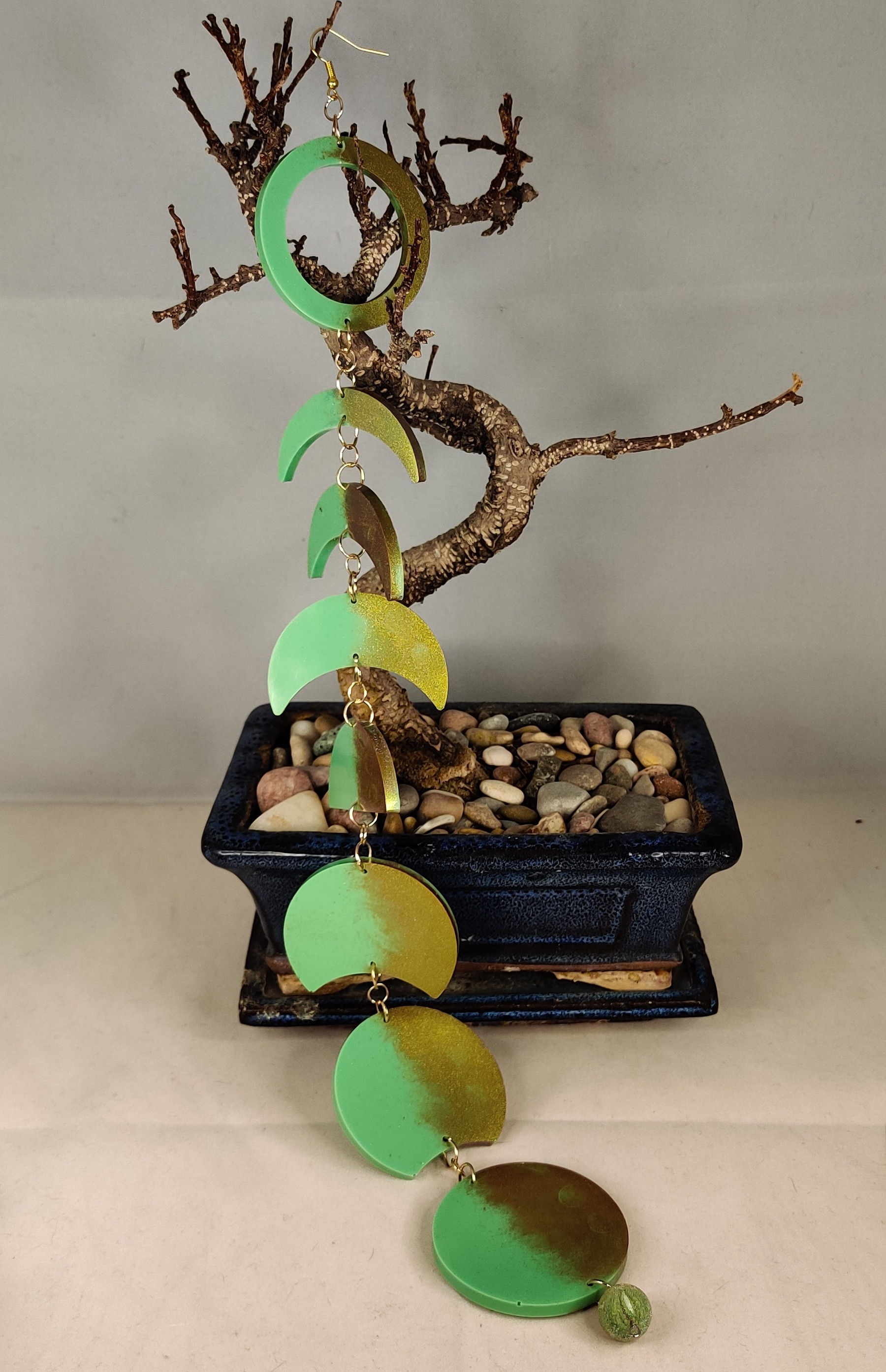 Mobile croissants lune vert