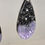 Miniature : Boucles d'oreilles  goutte cristal noir violet