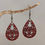 Miniature : Boucles d'oreilles goutte paillettes rouges