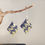 Miniature : Boucles d'oreilles losange noir jaune 