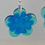 Miniature : Boucles d'oreilles fleur bleue
