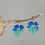 Miniature : Boucles d'oreilles feuille bleu turquoise 