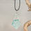 Miniature : Collier losange creux cristal turquoise 