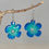Miniature : Boucles d'oreilles fleur bleue