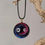 Miniature : Collier rond rose bleu noir