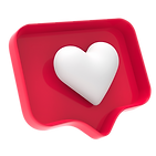 A digital heart button.
