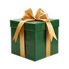 A ribbon-wrapped present.
