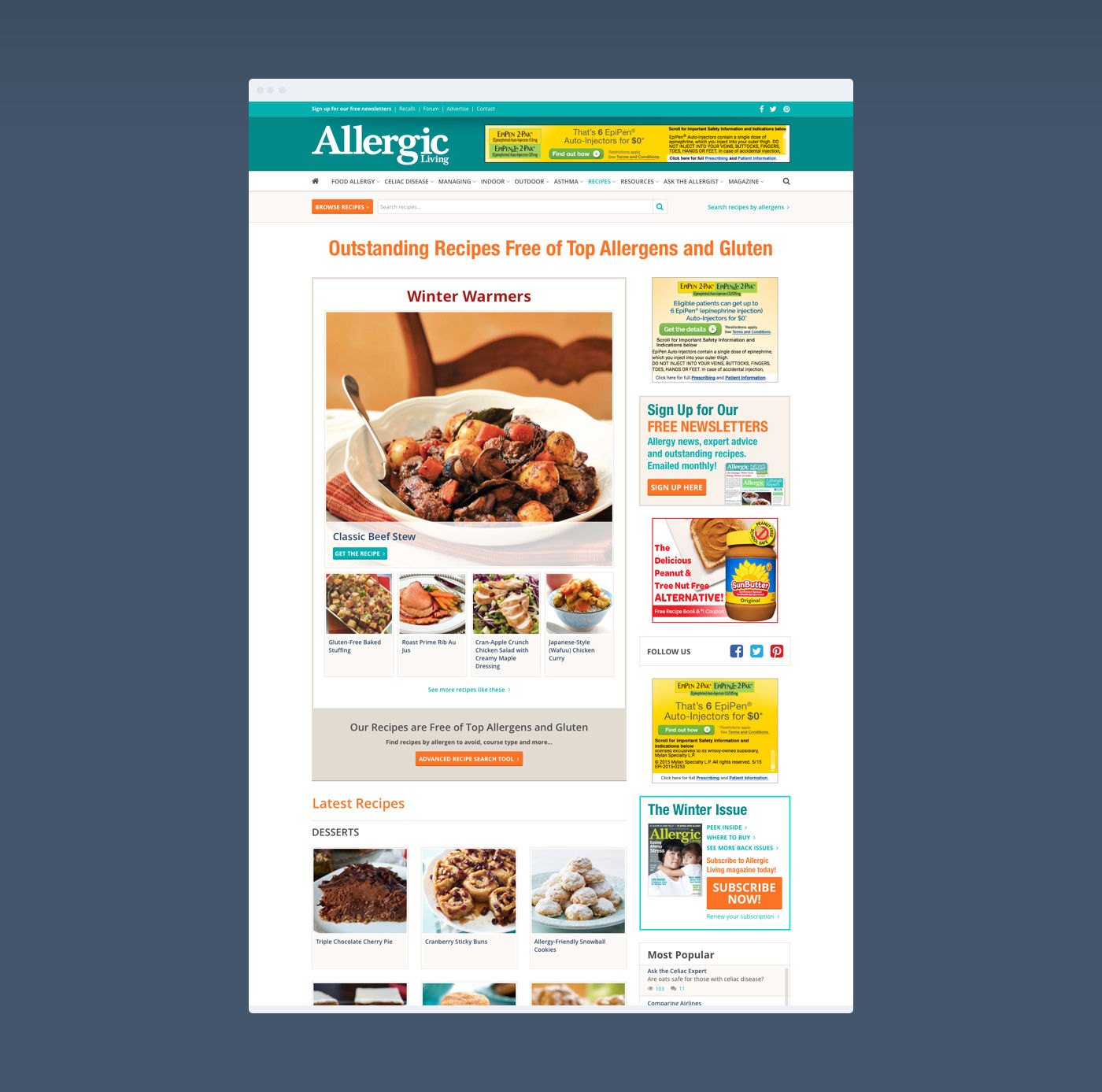 Allergic Living Website