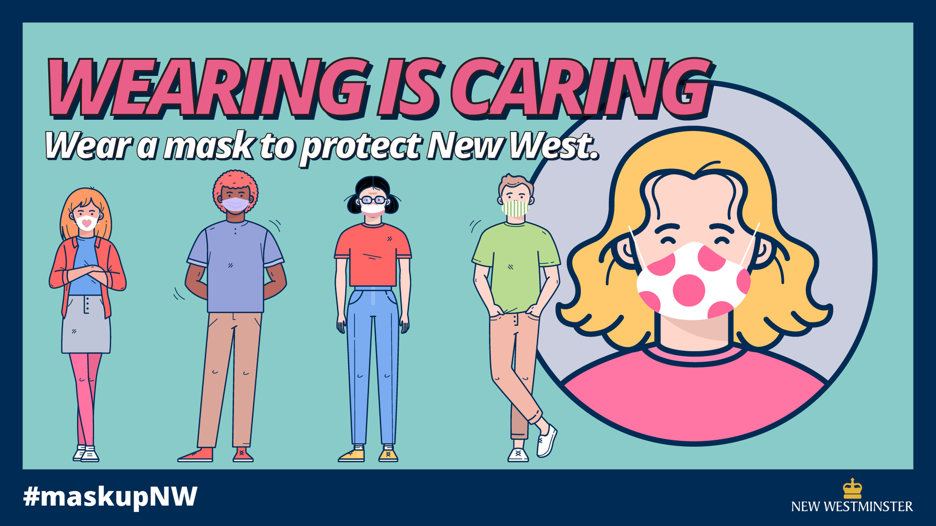 City of New Westminster Wearing is Caring Campaign Material