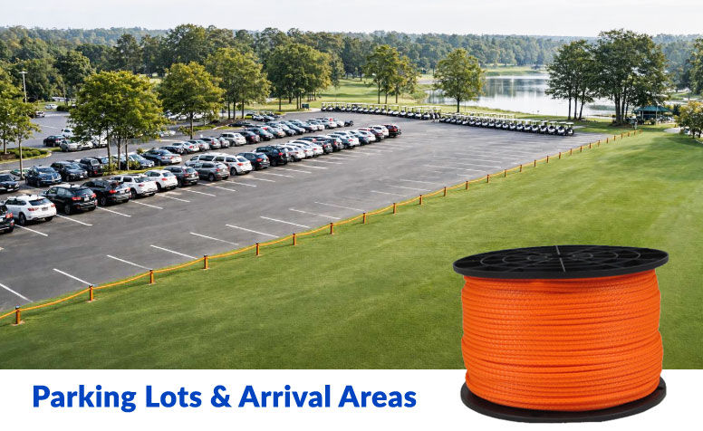 Golf Course Rope at Parking Lots