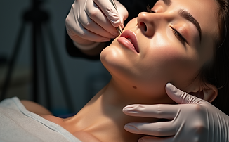 close up cosmetic tattooing lips