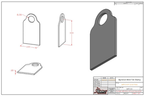 SMFR On/Off Switch Plate | SMFR