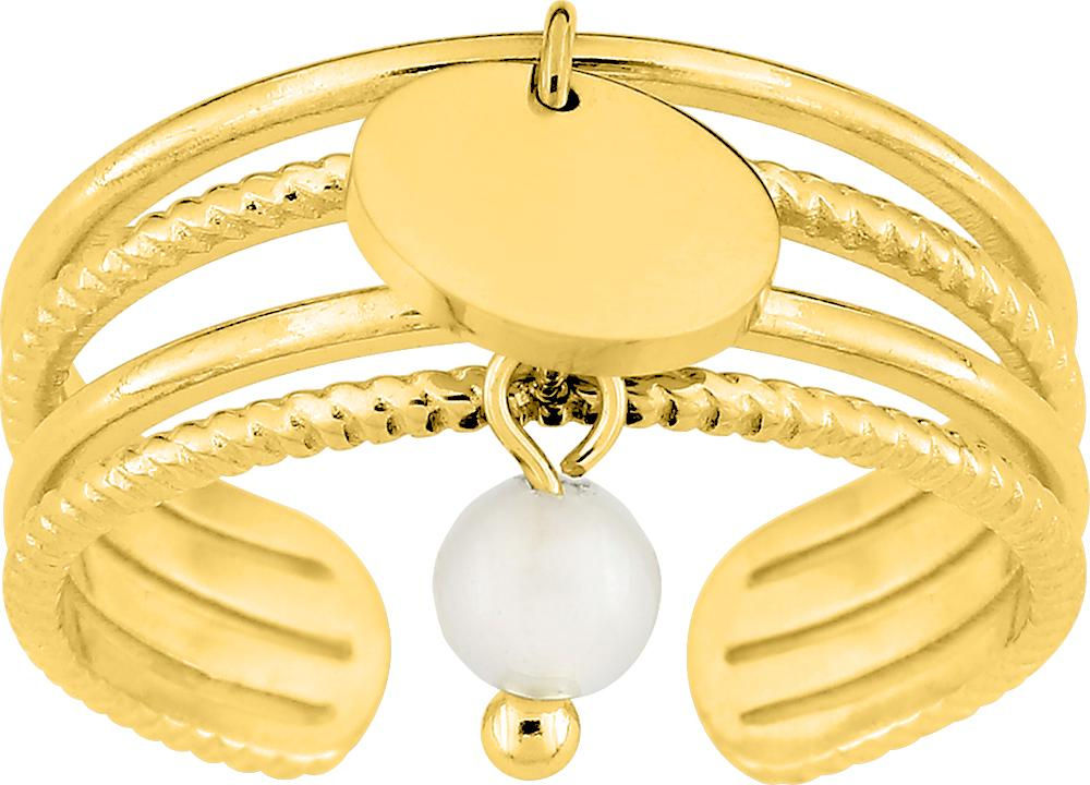 Bague acier doré – 62437277