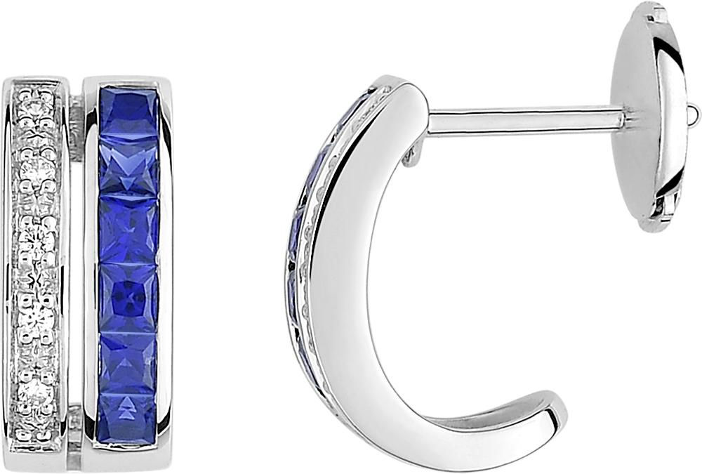Boucles d’oreilles · Or blanc 750‰ · Saphir · Diamant · 522.6068.S1