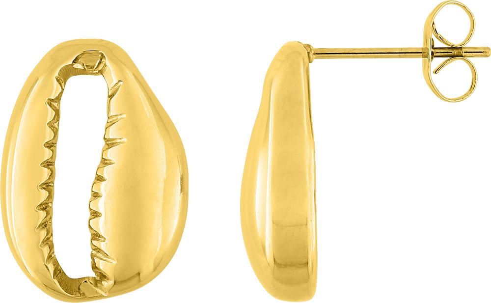Boucles d’oreilles acier doré – 62435501