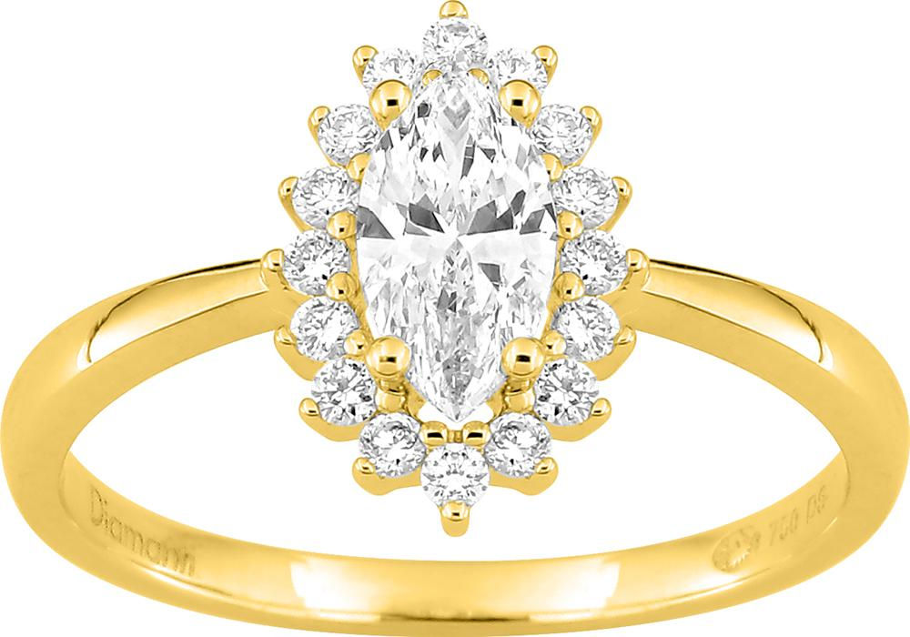 Bague diamant de synthèse · 18 ct · DS1082.20