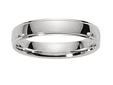 Alliance fantaisie polie · 4 mm · 18 ct · 2111845