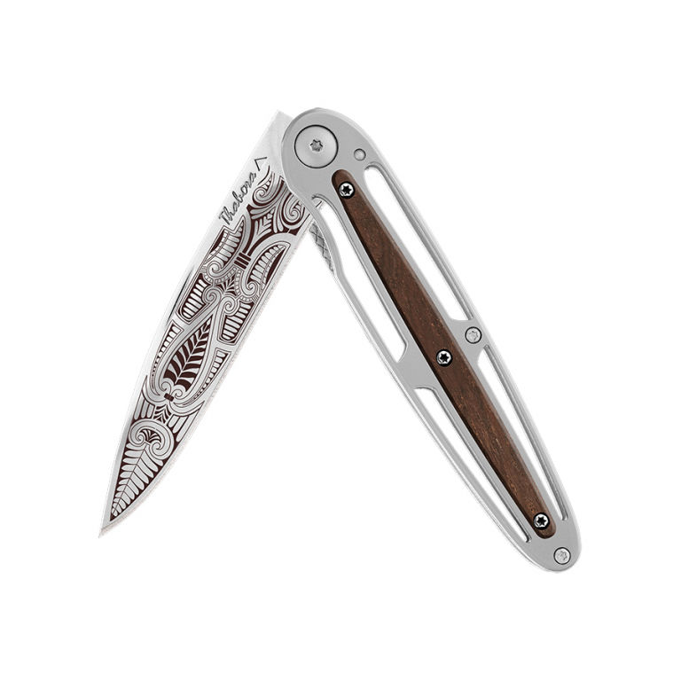 Couteau brillante centrale bois foncé — «cachemire»