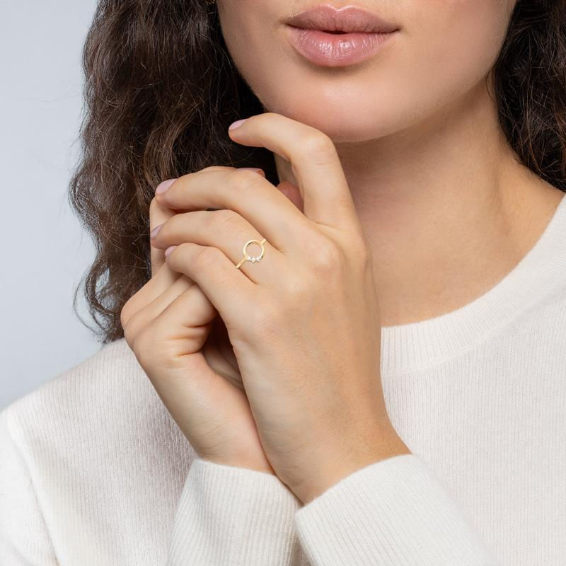 Miniature : Bague pl-or 750 3mic oz – 20022910