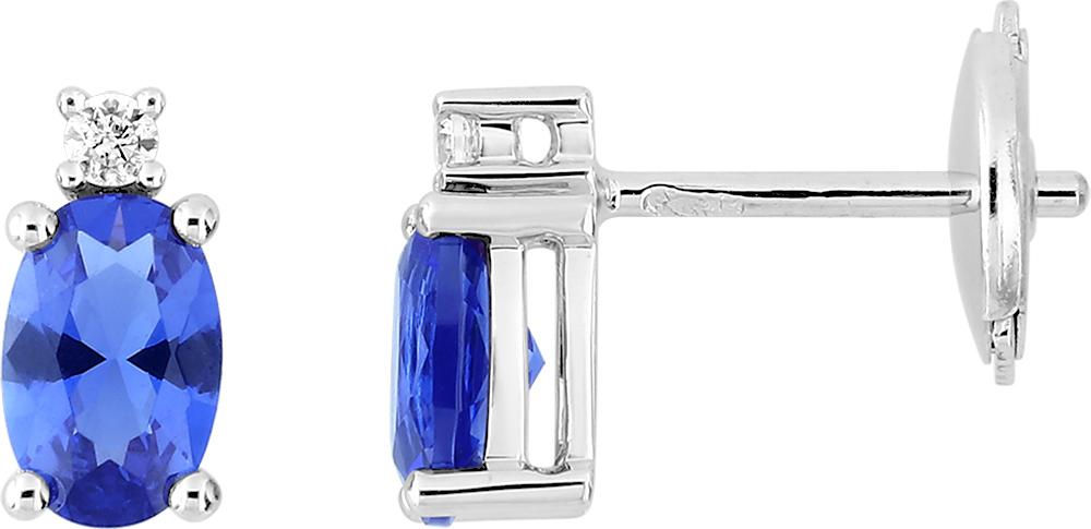 Boucles d’oreilles · Or blanc 750‰ · Saphir · Diamant · 522.6205.S1