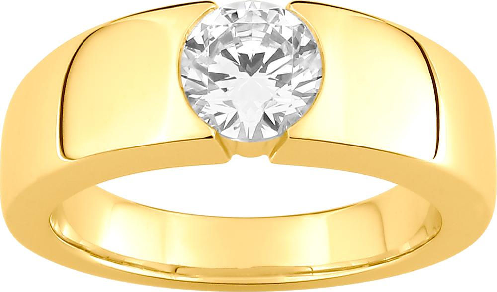 Solitaire diamant naturel · 18 ct · EA006NJB2