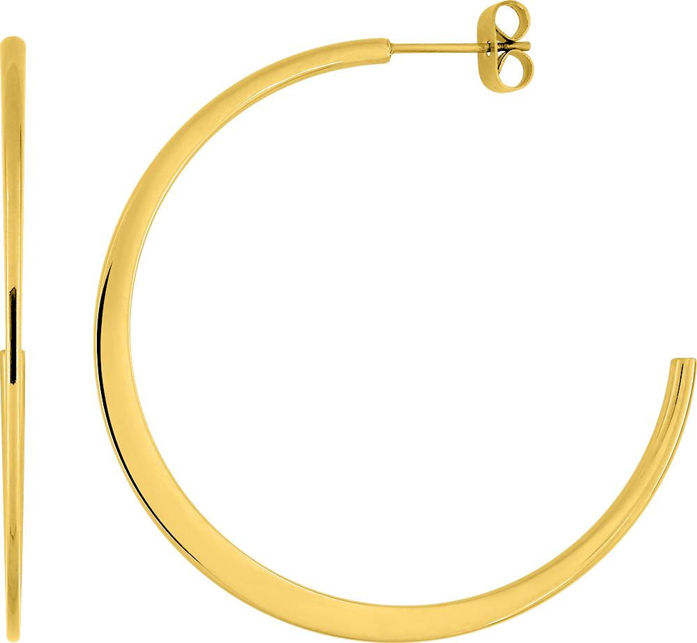 Boucles d’oreilles acier doré – 62435372