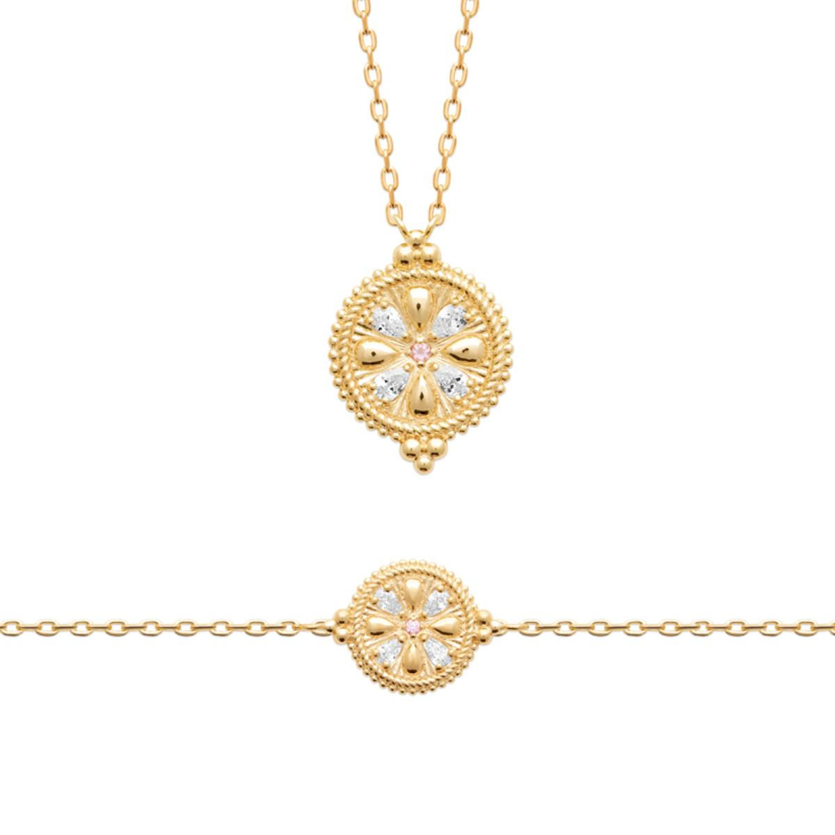 Bracelet ou collier en plaqué or — CN-974364