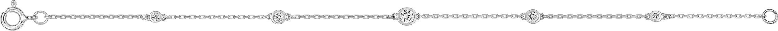 Bracelet argent 925 rhodié – 62ABA220Z15
