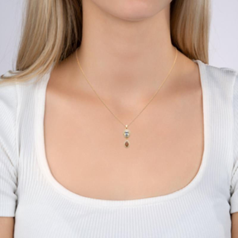 Miniature : Collier pl-or 750 3mic oz ps – 974378
