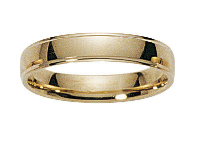 Alliance fantaisie polie · 4 mm · 18 ct · 2111840