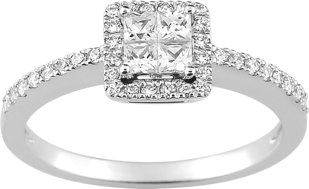 Bague diamant naturel · 18 ct · 1.6010.21