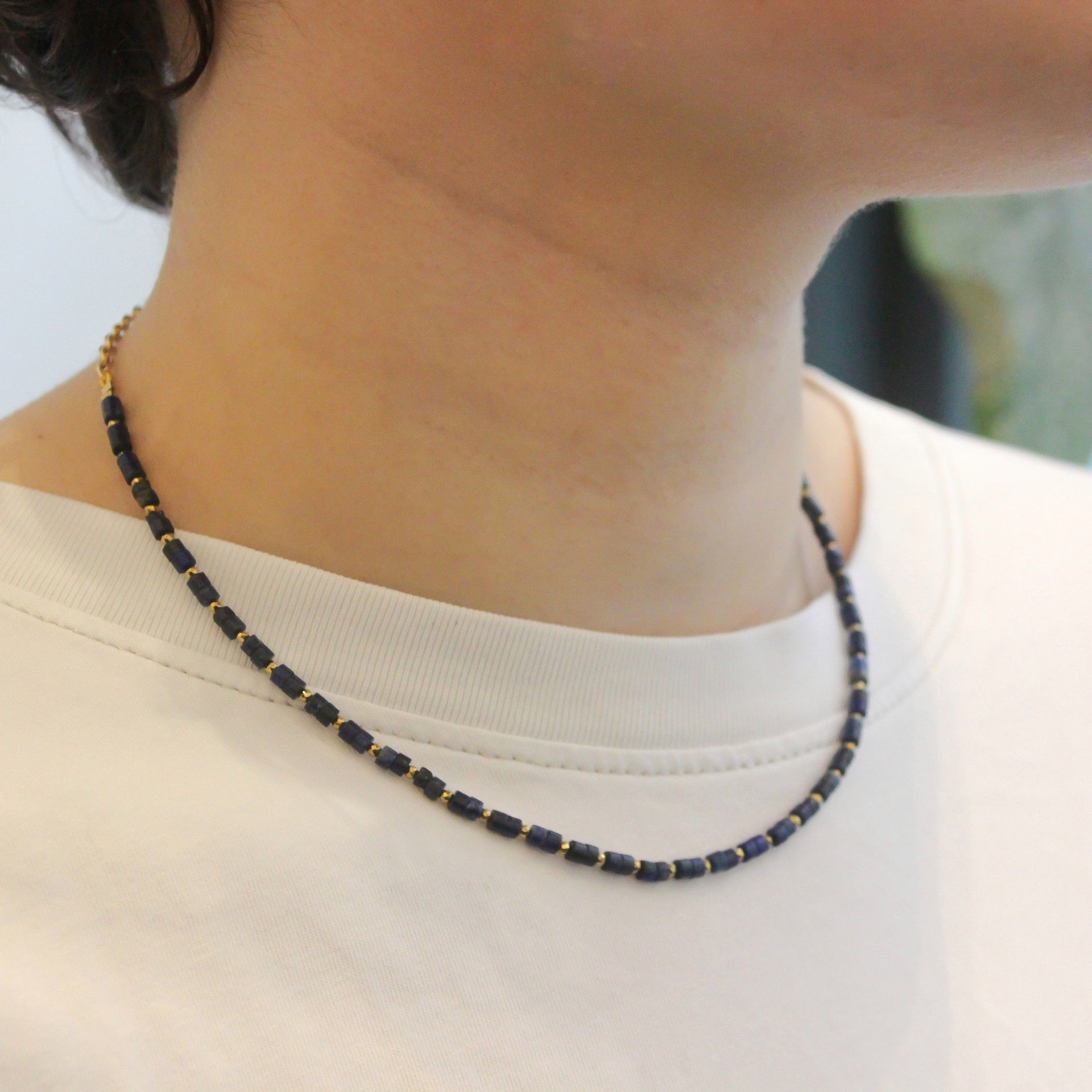 Collier - Toutes pierres (lapis-lazuli)