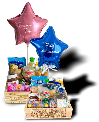 cesta com produtos importados
